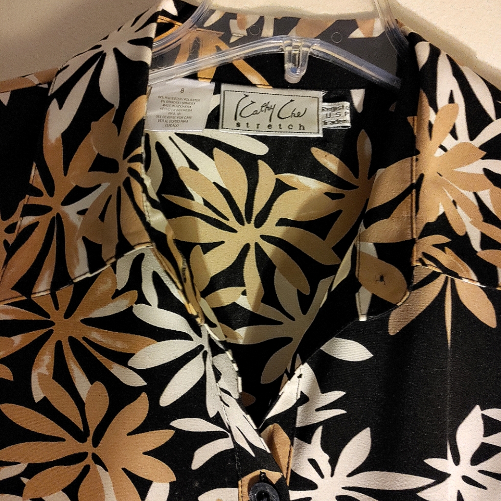 Cathy Che Polyester Blouse - Euc